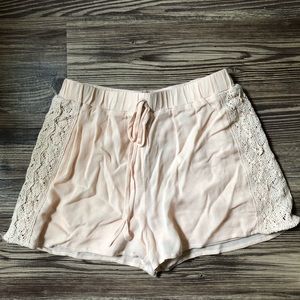 NWT Flow Shorts- Blush Pink Lace